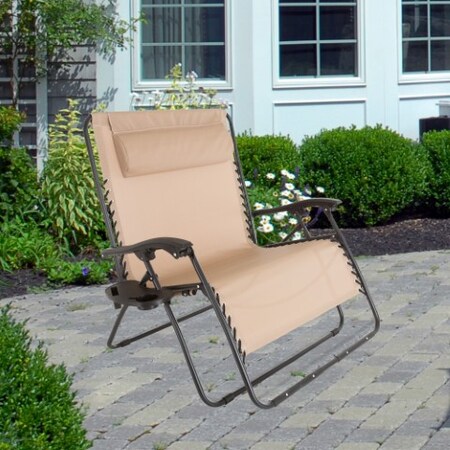 Nature Spring Nature Spring Zero Gravity 2-Person Chair, Beige 856963MEK